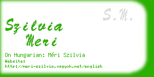 szilvia meri business card