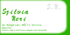 szilvia meri business card